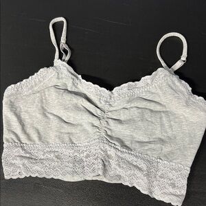 Victoria's Secret Light Gray Lace Bandeau medium